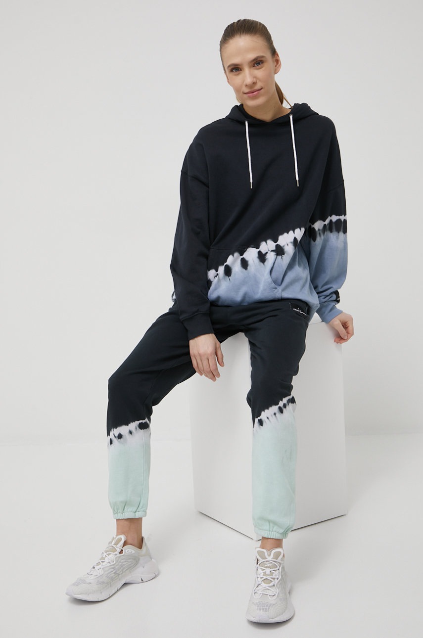 

Хлопковая кофта Dkny женская цвет фиолетовый узор