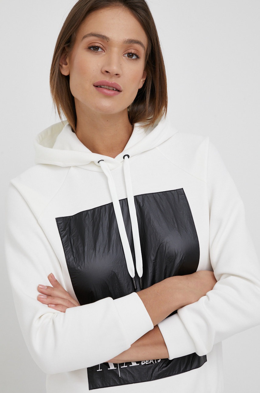 

Суичър Armani Exchange в бяло с апликация, Бял