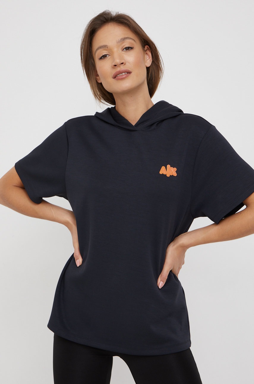 

Кофта Armani Exchange жіноча колір чорний однотонна