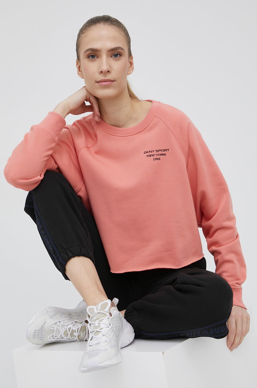 

Кофта Dkny женская цвет розовый с принтом