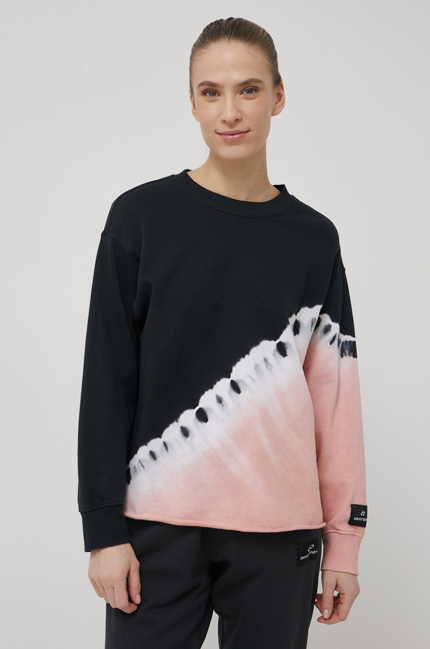 

Хлопковая кофта Dkny женская цвет розовый узор