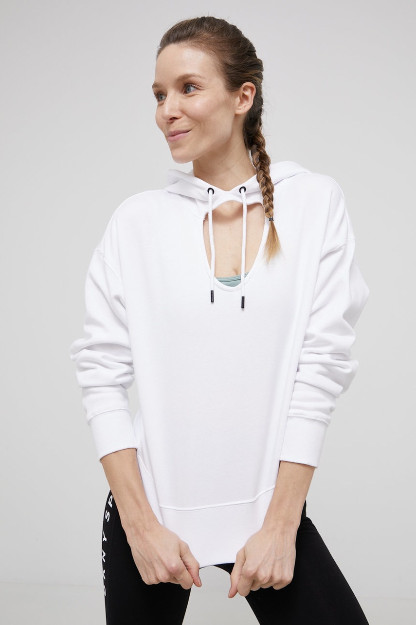 

Бавовняна кофта Dkny жіноча колір білий однотонна