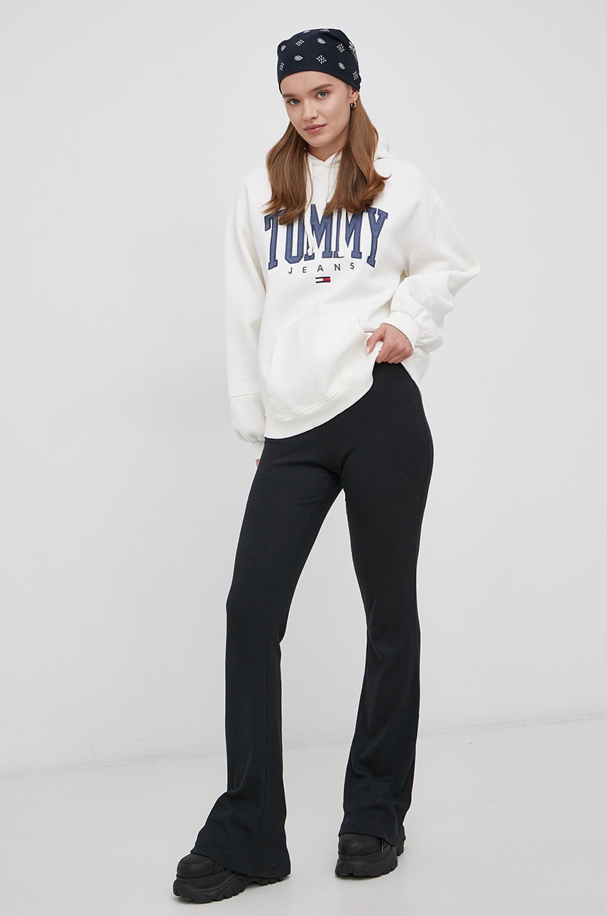 

Кофта Tommy Jeans жіноча колір білий з аплікацією