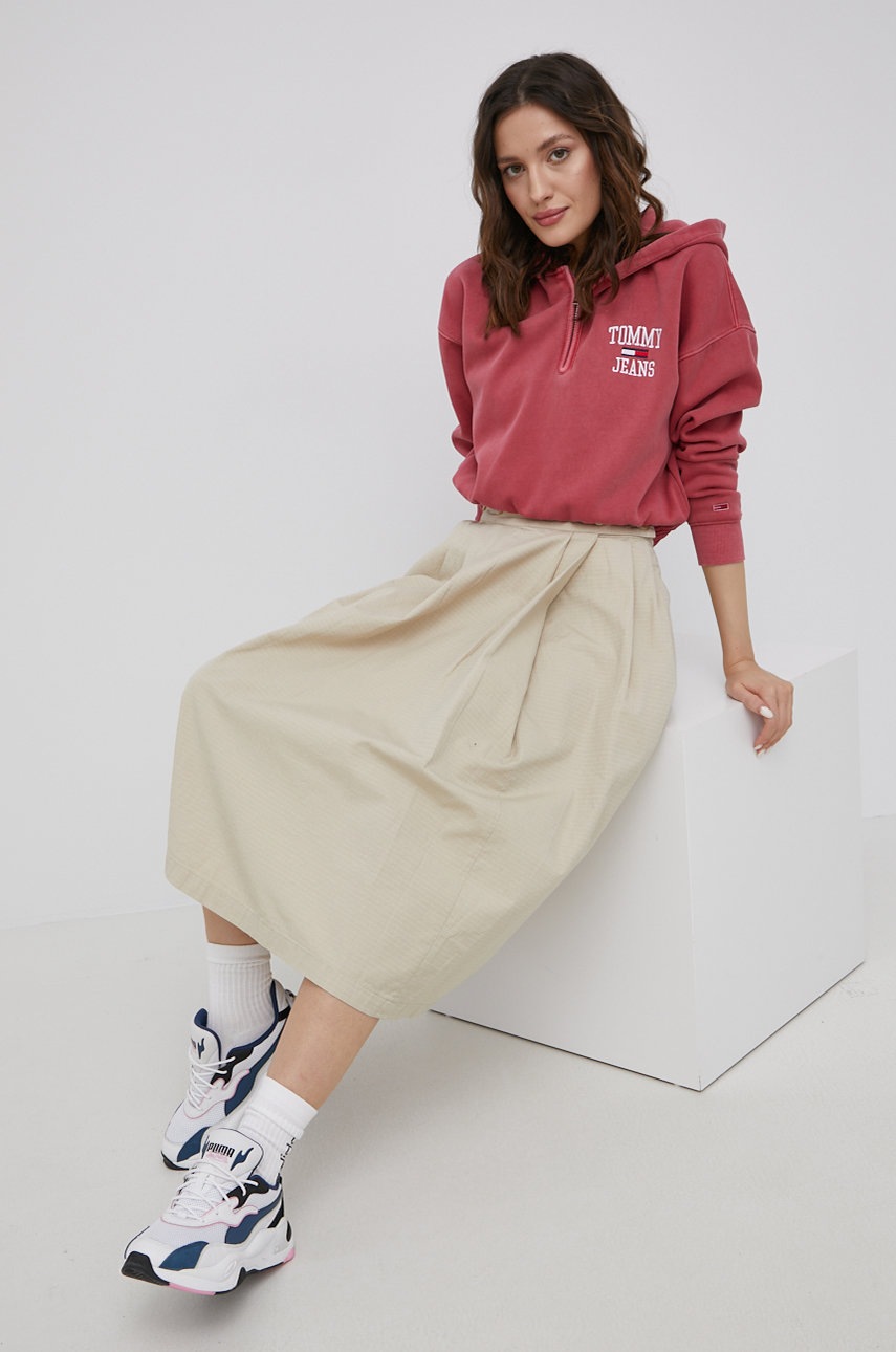 

Кофта Tommy Jeans женская цвет розовый с аппликацией