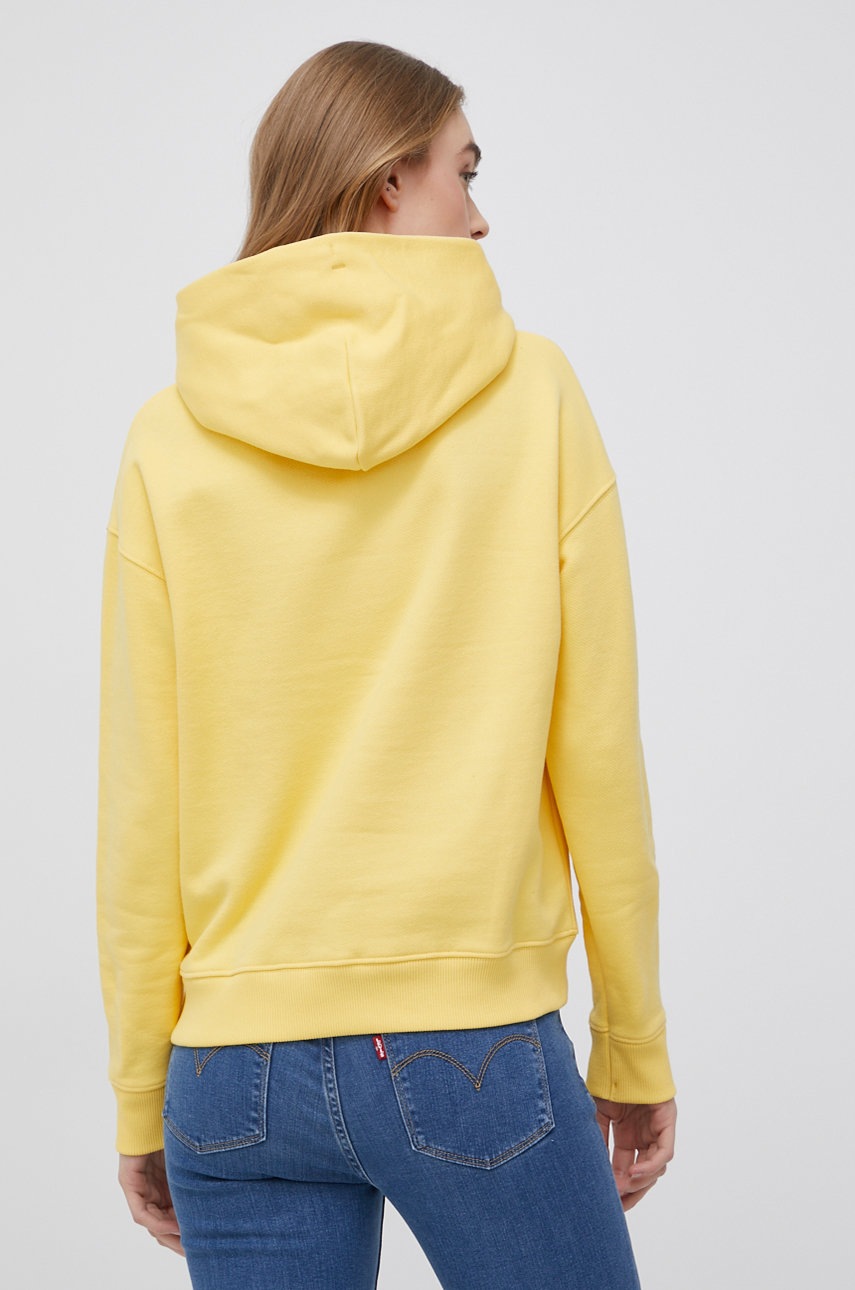 

Бавовняна кофта Tommy Jeans жіноча колір жовтий однотонна