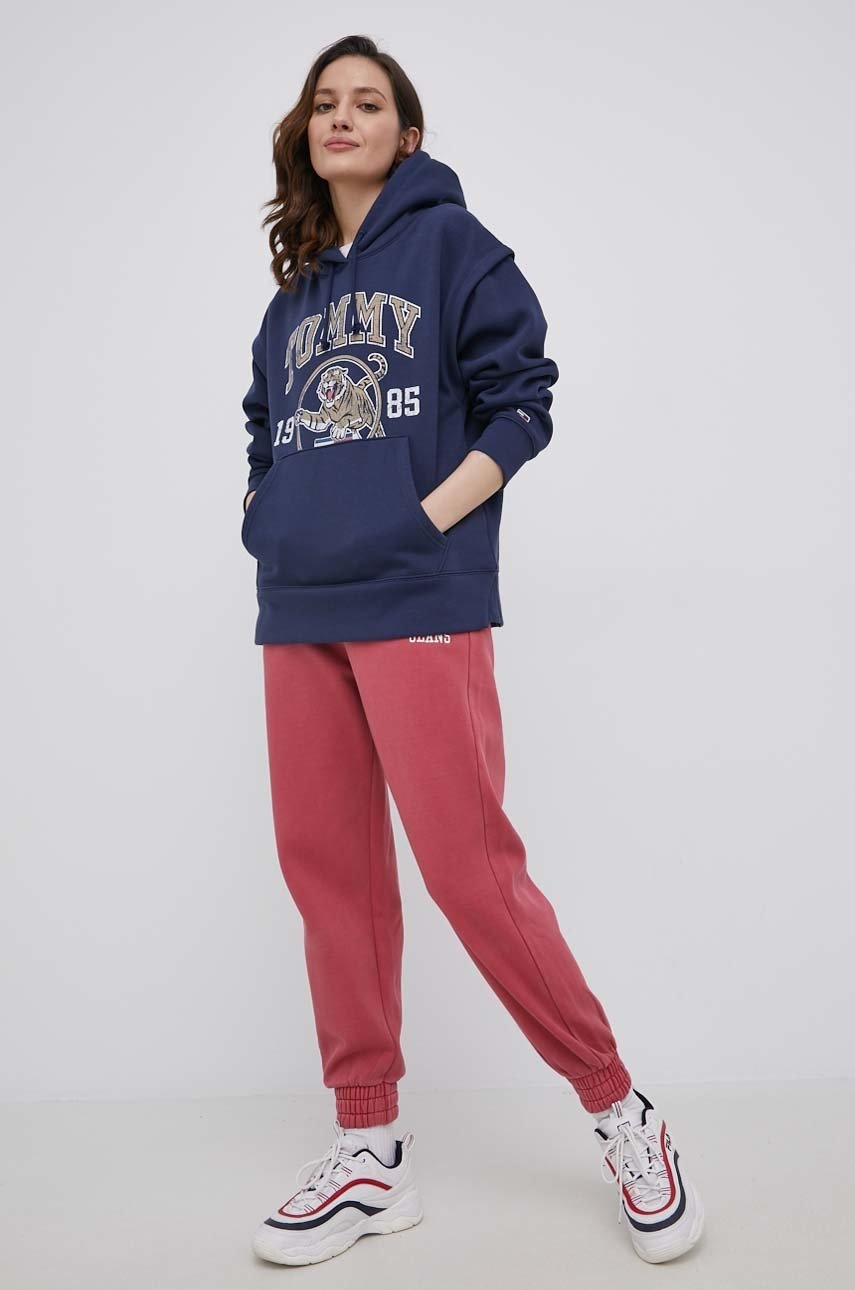 

Кофта Tommy Jeans жіноча колір синій з принтом