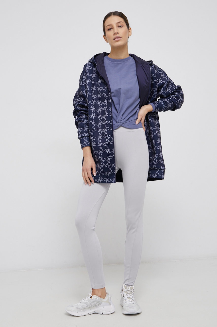 

Двусторонняя куртка Guess женская цвет синий узор