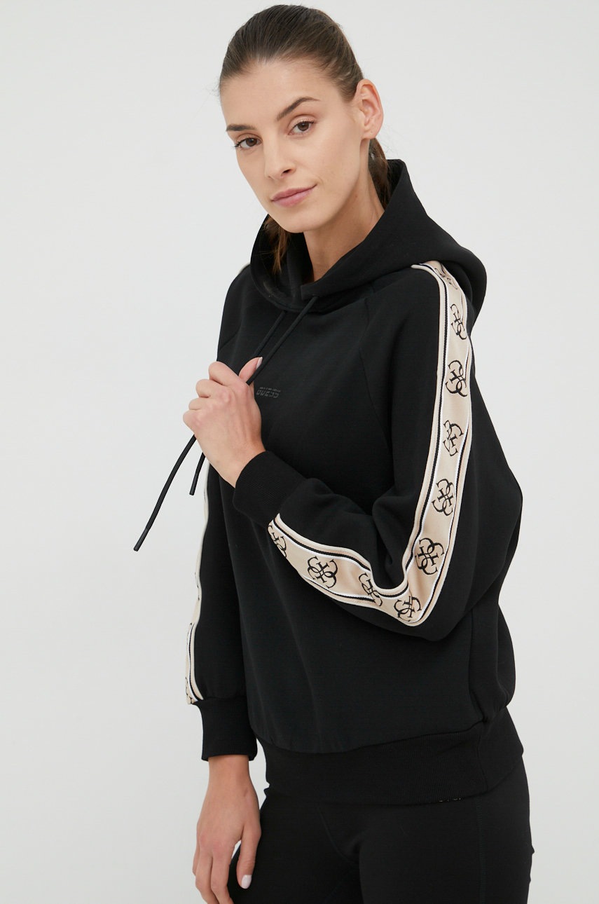 

Кофта Guess жіноча колір чорний з аплікацією