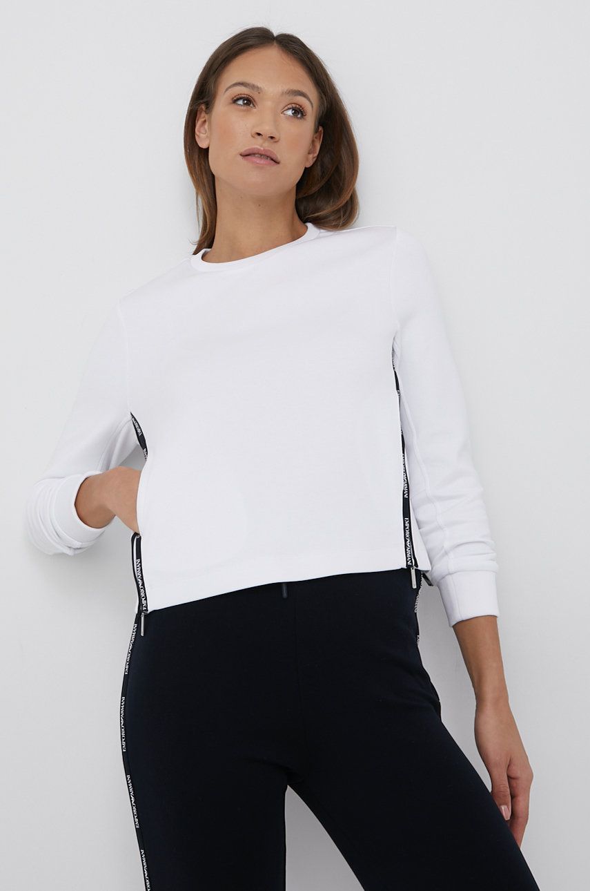 Emporio Armani bluza damska kolor biały gładka