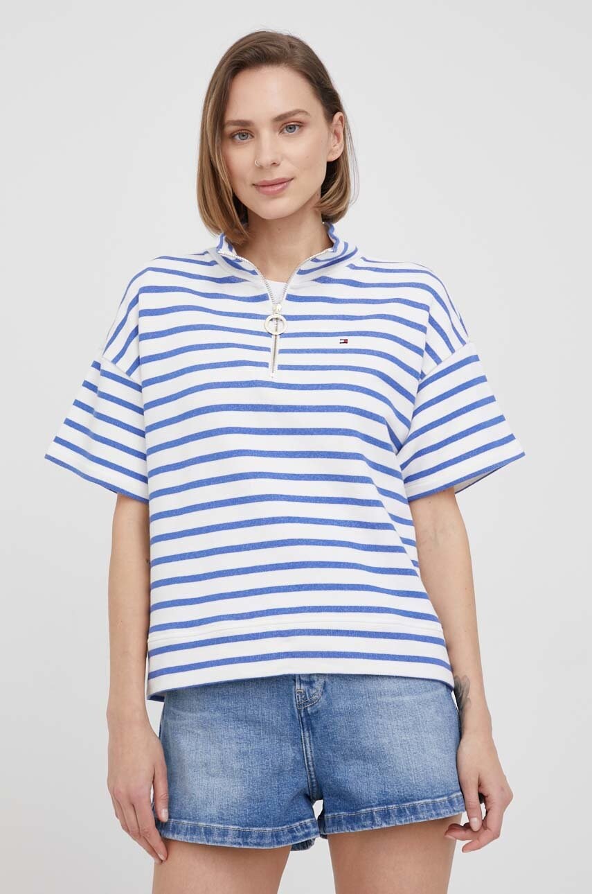 

Суичър Tommy Hilfiger с десен, Син