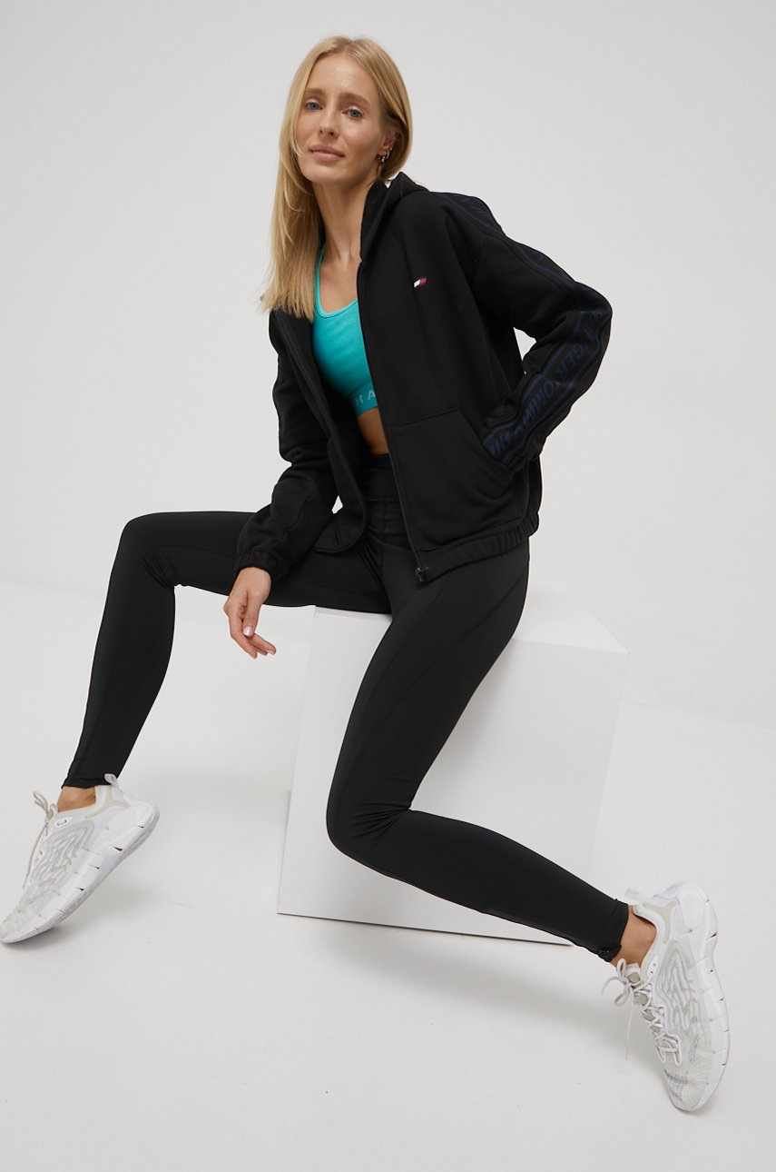 

Кофта Tommy Hilfiger женская цвет чёрный с аппликацией