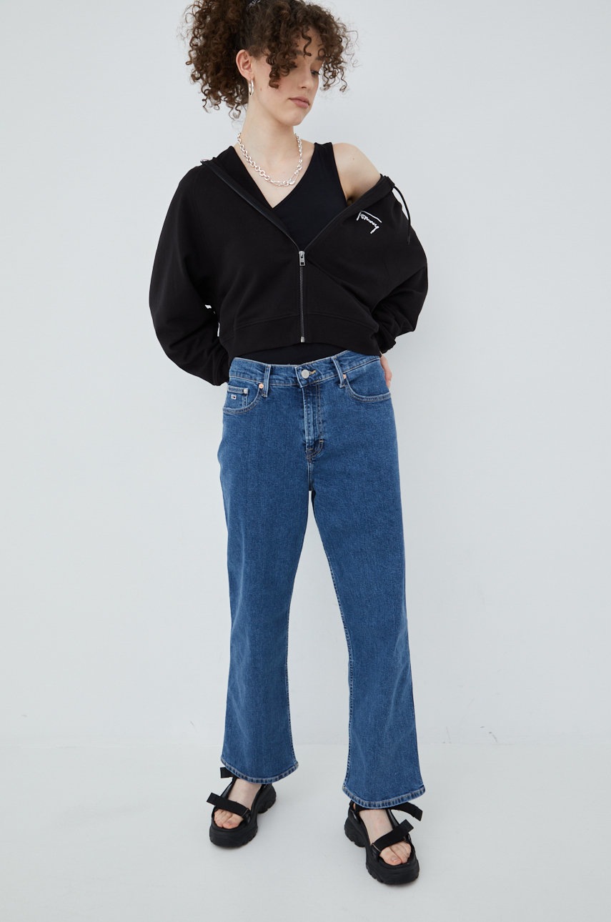 

Кофта Tommy Jeans женская цвет чёрный однотонная