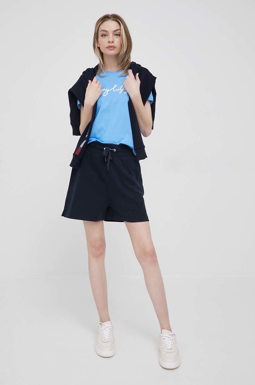 

Кофта Tommy Hilfiger жіноча колір синій з принтом