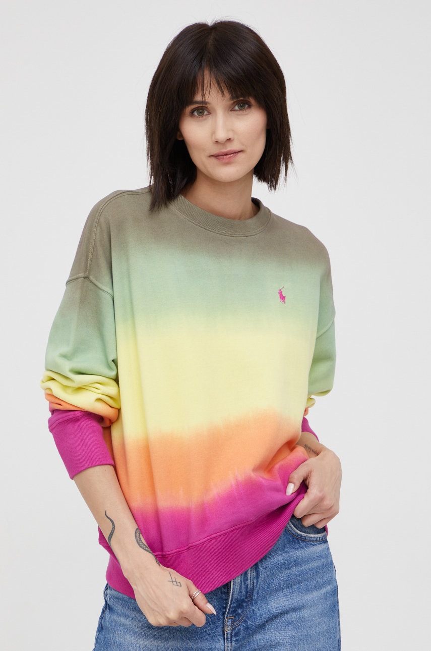 

Памучен суичър Polo Ralph Lauren с десен, Многоцветен