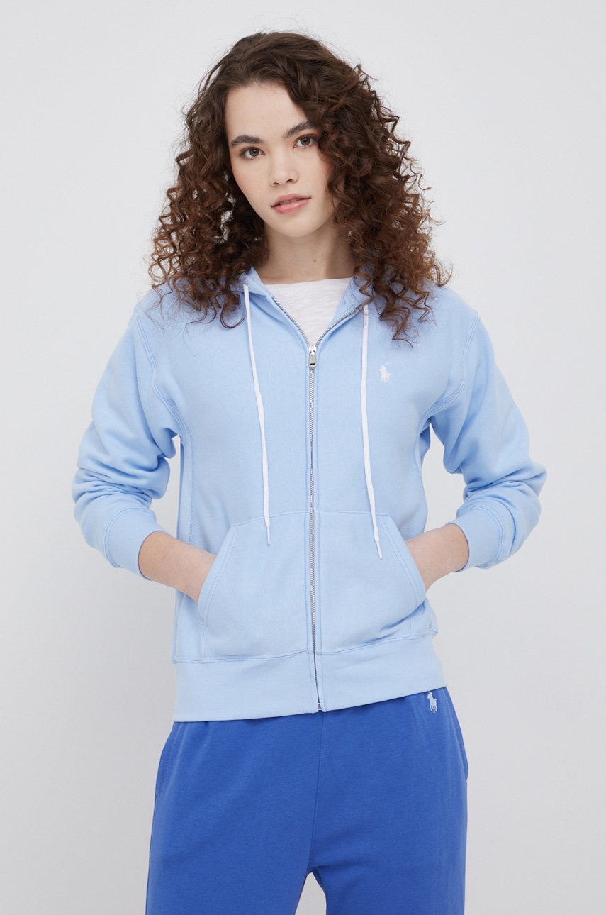 

Суичър Polo Ralph Lauren дамска с изчистен дизайн, Син