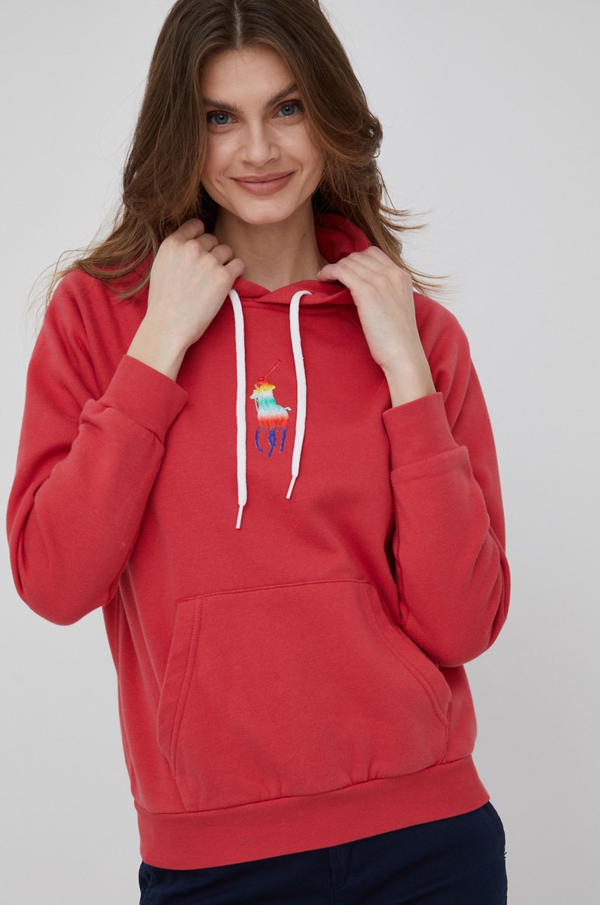 

Кофта Polo Ralph Lauren жіноча колір червоний з аплікацією
