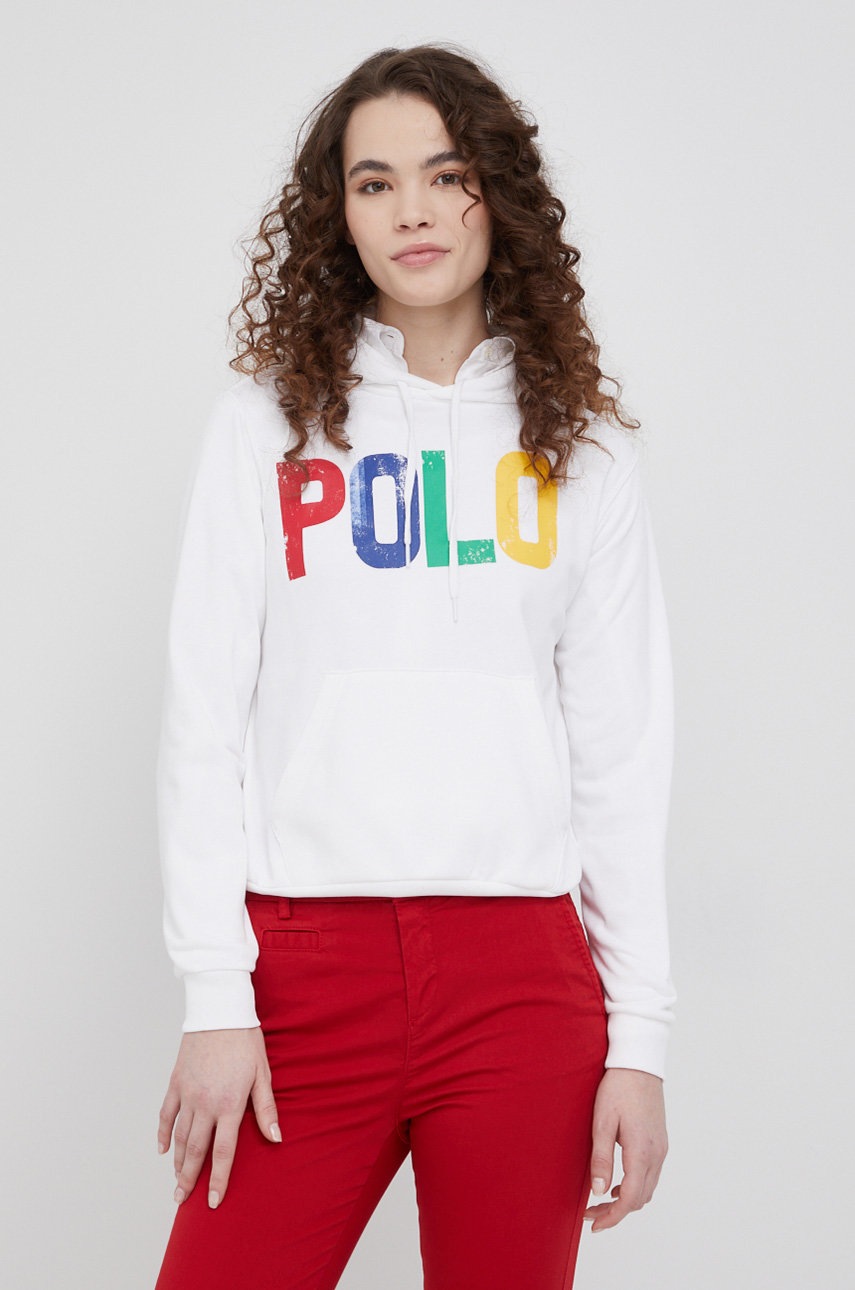

Кофта Polo Ralph Lauren женская цвет белый с принтом