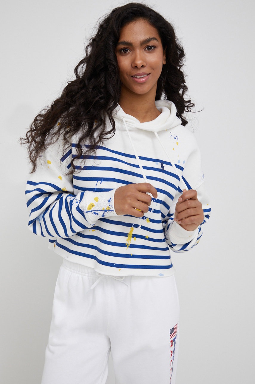

Суичър Polo Ralph Lauren дамски с принт, Син