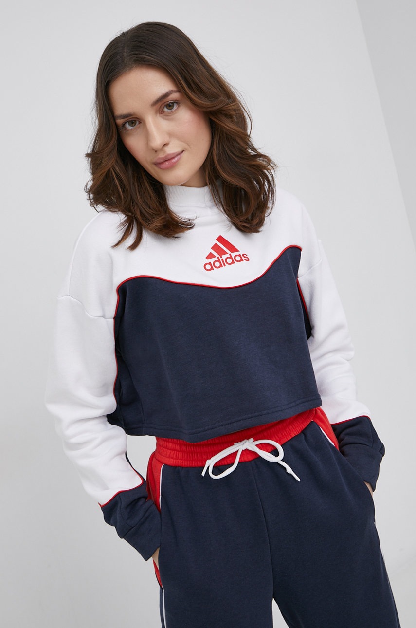 

Кофта adidas женская цвет белый с принтом