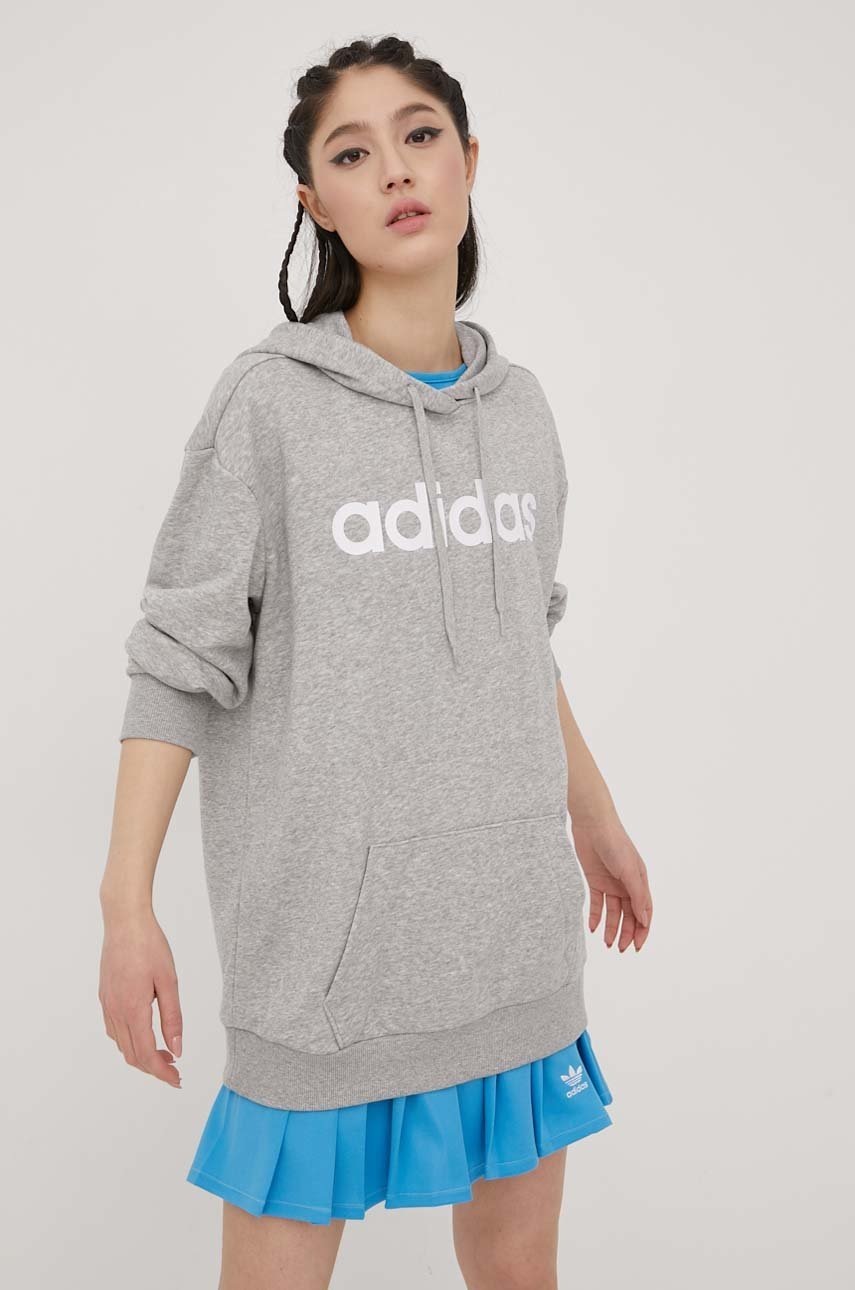 

Кофта adidas женская цвет серый меланж
