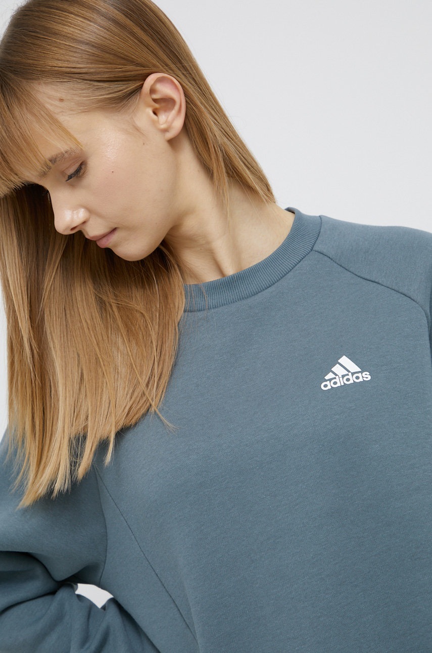 

Кофта adidas жіноча колір сірий гладка