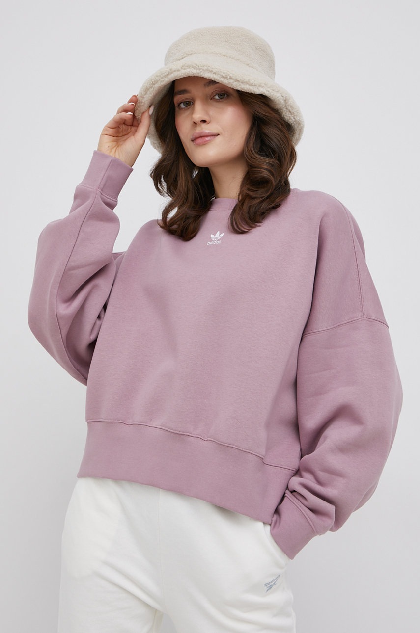 

Кофта adidas Originals Adicolor HF7480 женская цвет розовый гладкая