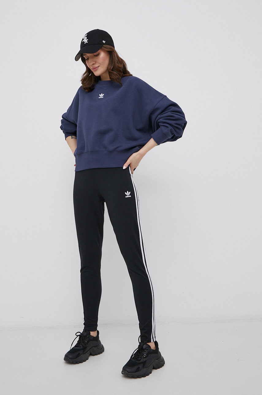 

Кофта adidas Originals Adicolor HF7481 жіноча колір синій гладка