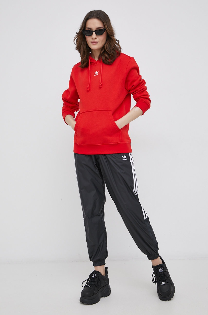 

Кофта adidas Originals Adicolor HF7505 жіноча колір червоний гладка