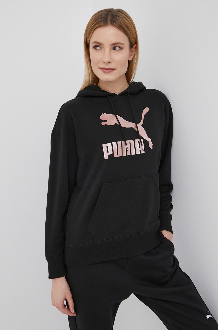 

Кофта Puma 534698 колір чорний з принтом