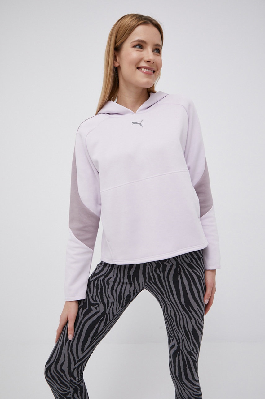 

Суичър Puma 84707217 дамска в лилаво с десен, Виолетов