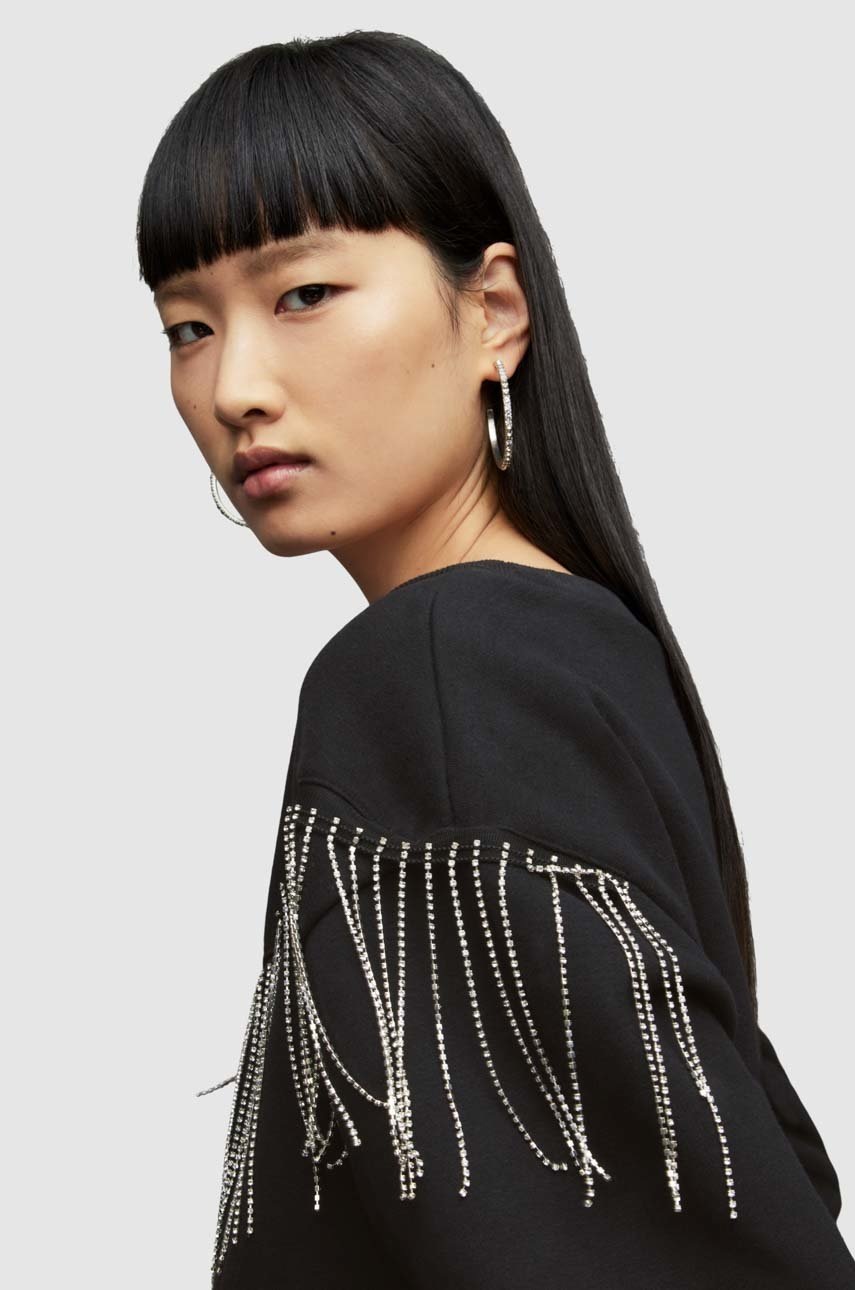 

Кофта AllSaints Jaine жіноча колір чорний з аплікацією