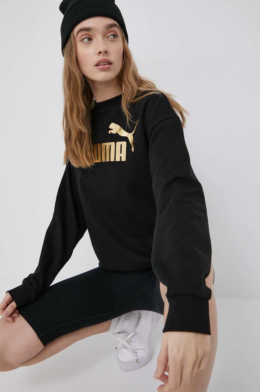 

Суичър Puma 848304 дамска в черно с принт, Черен