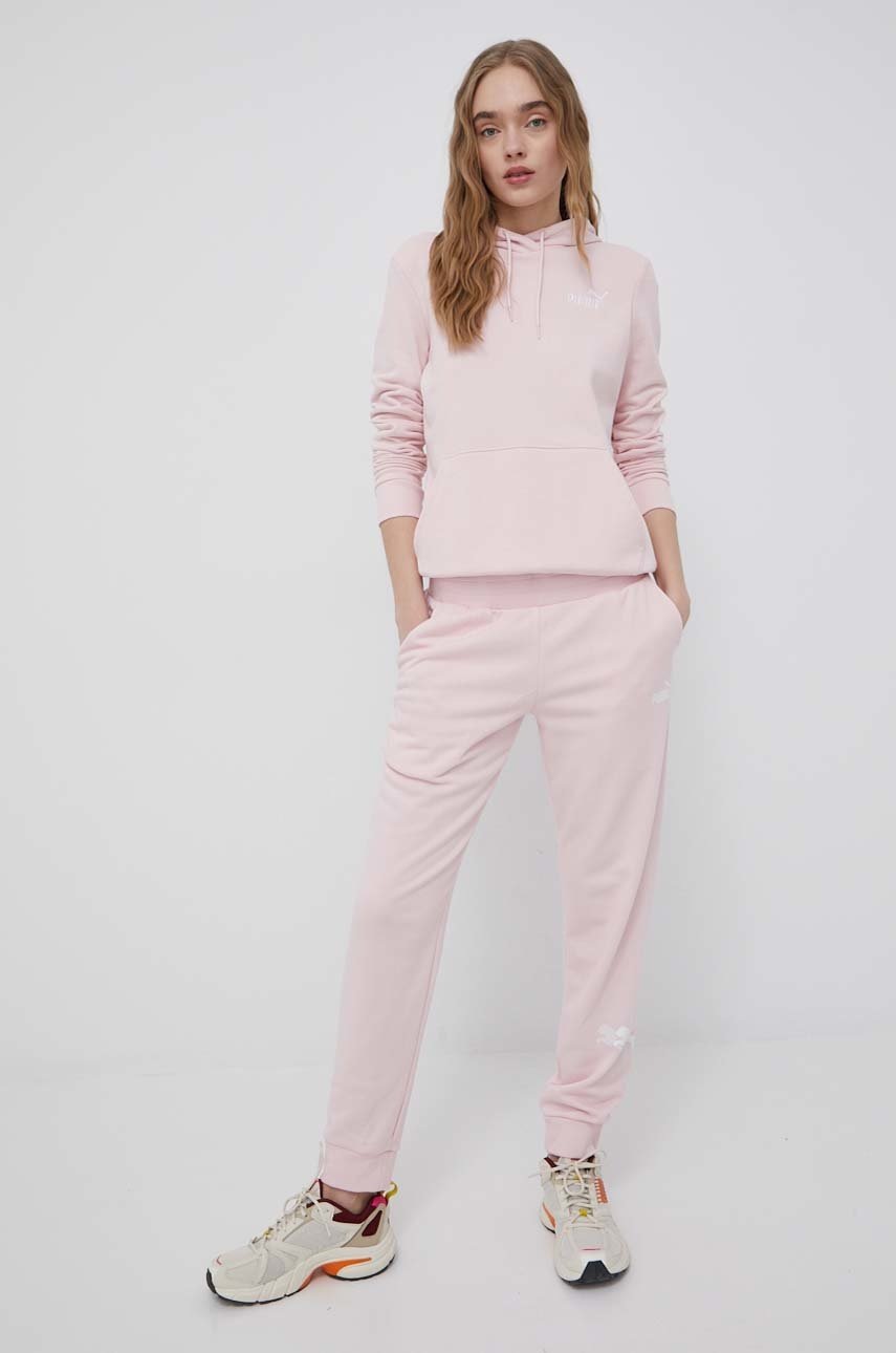 

Кофта Puma 848332 женская цвет розовый с аппликацией