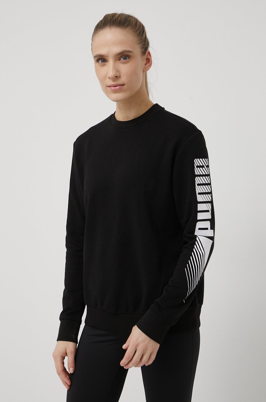 

Кофта Puma 848341 жіноча колір чорний з принтом