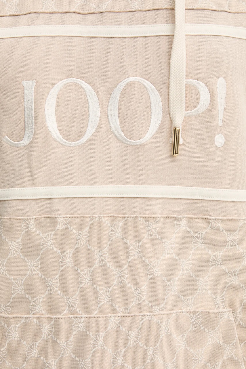 Кофта Joop! жіноча колір бежевий з капюшоном візерунок 