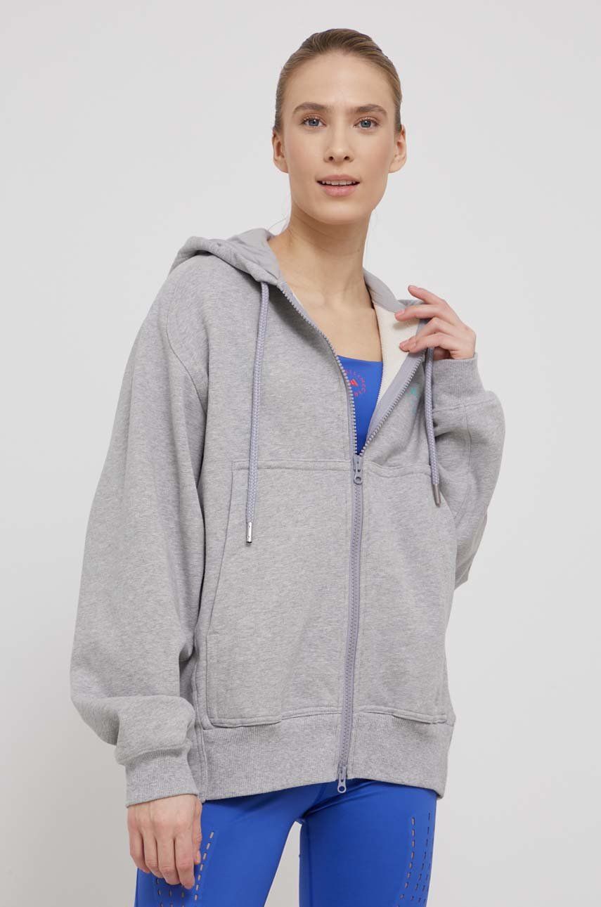 adidas by Stella McCartney hanorac de antrenament femei, culoarea gri, melanj 2022 ❤️ Pret Super answear imagine noua 2022