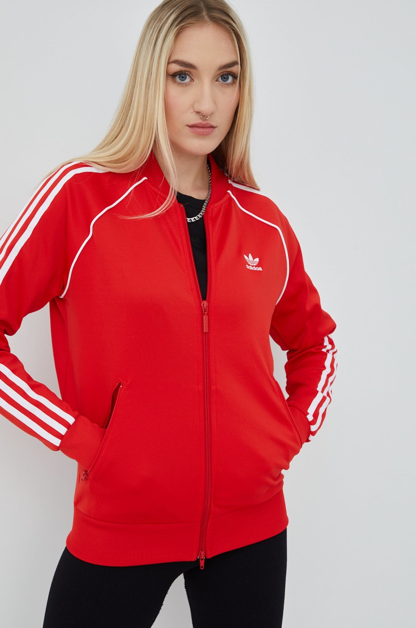

Кофта adidas Originals Adicolor женская цвет красный с аппликацией
