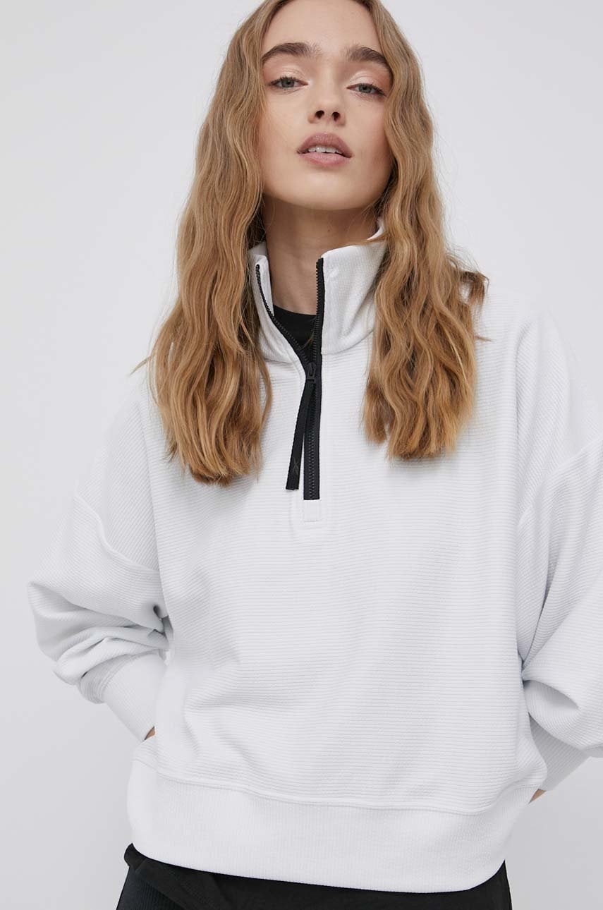 Reebok bluza femei, culoarea gri, neted
