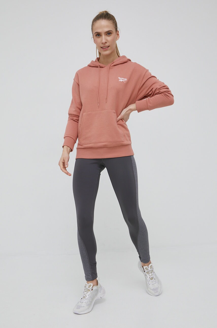 

Кофта Reebok HB2326 женская цвет оранжевый однотонная