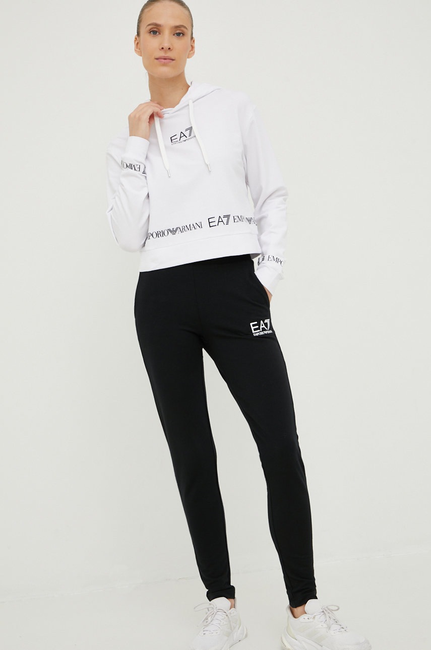 

Кофта EA7 Emporio Armani женская цвет белый с принтом