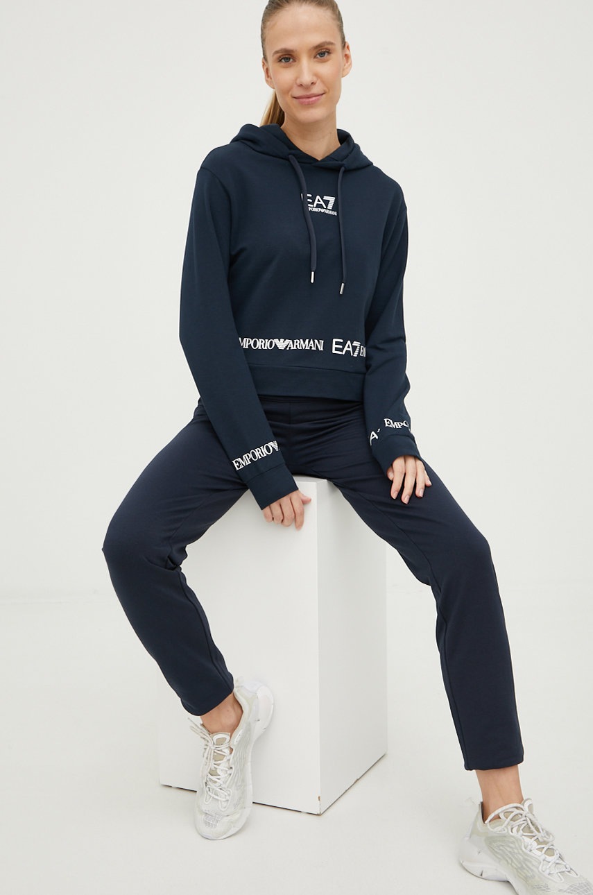 

Кофта EA7 Emporio Armani женская цвет синий с принтом
