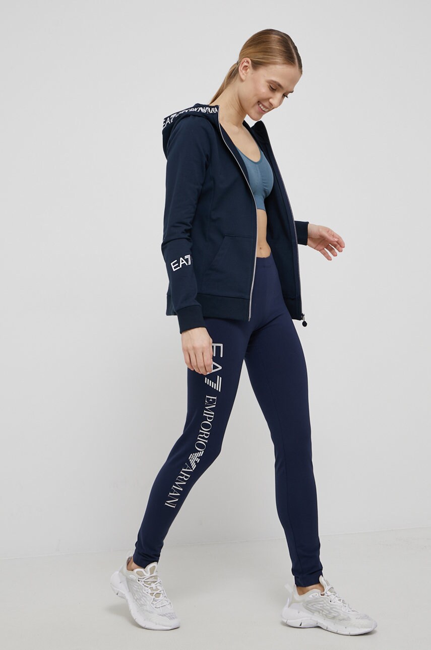 

Кофта EA7 Emporio Armani жіноча колір синій з принтом