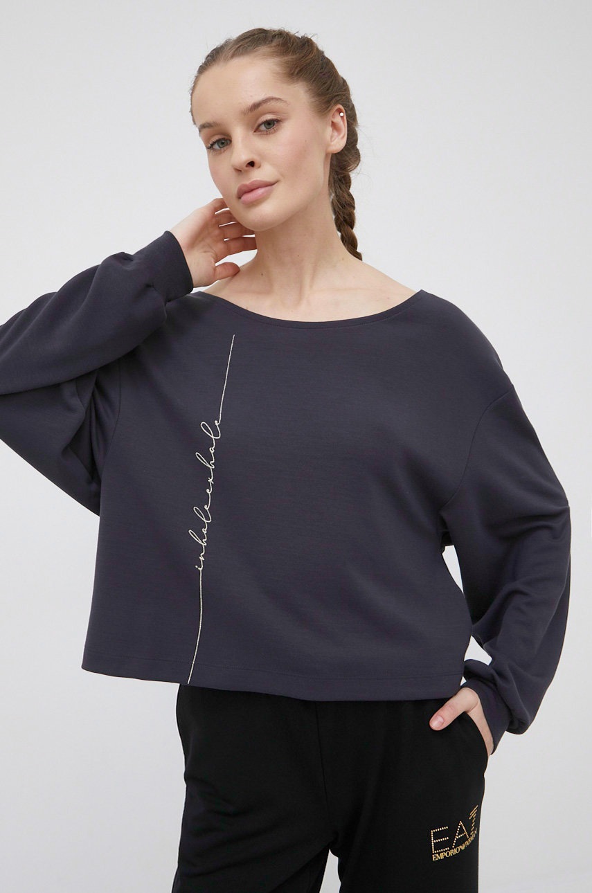

Суичър EA7 Emporio Armani в сиво с апликация, Сив