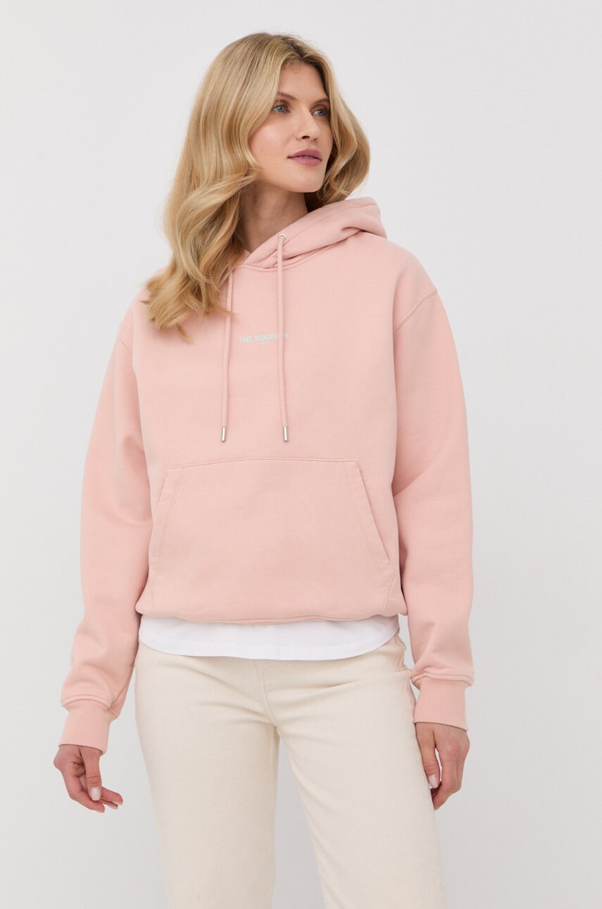 The kooples hanorac de bumbac femei, culoarea roz, neted