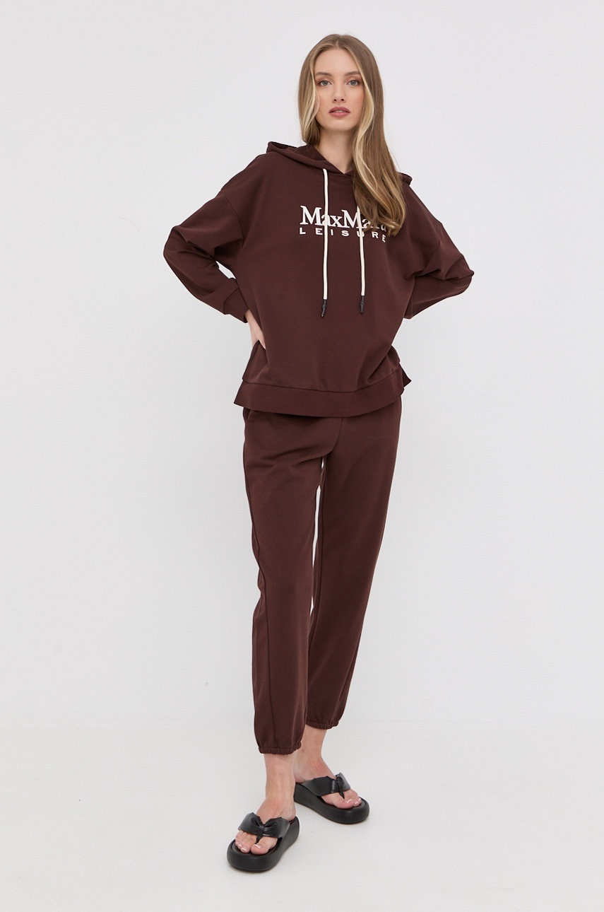 

Кофта Max Mara Leisure женская цвет коричневый с принтом