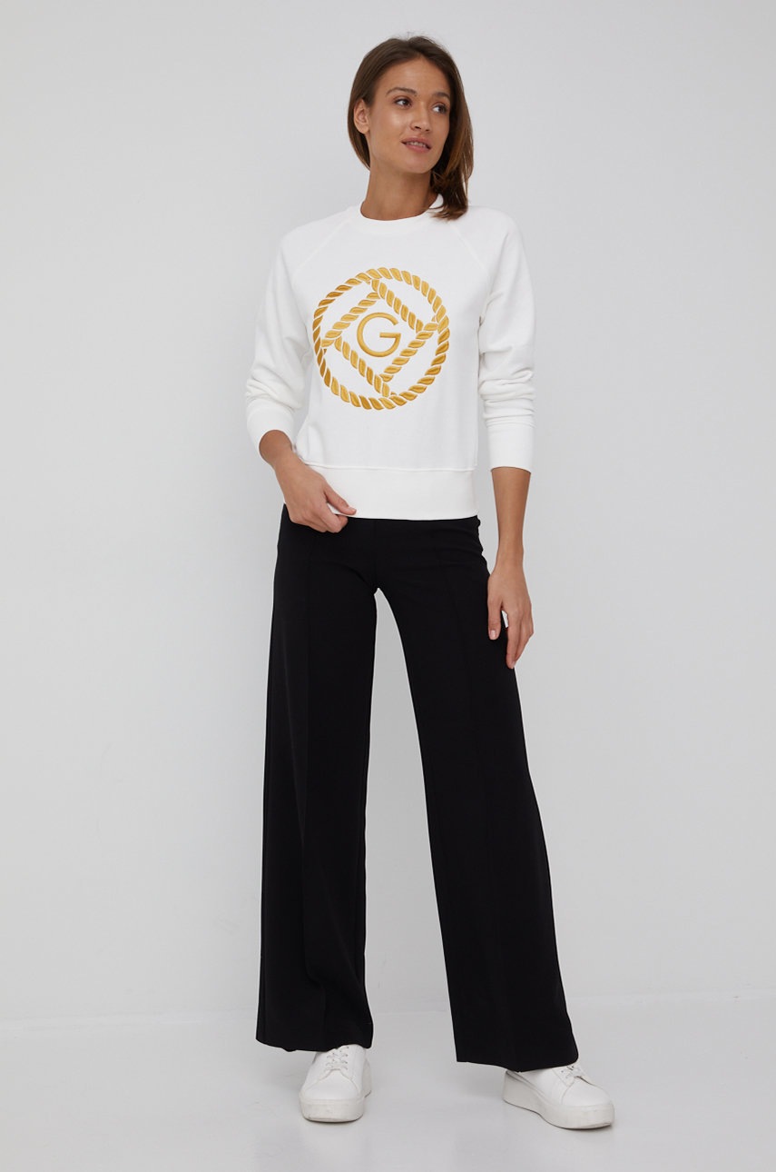 

Кофта Gant женская цвет белый с аппликацией