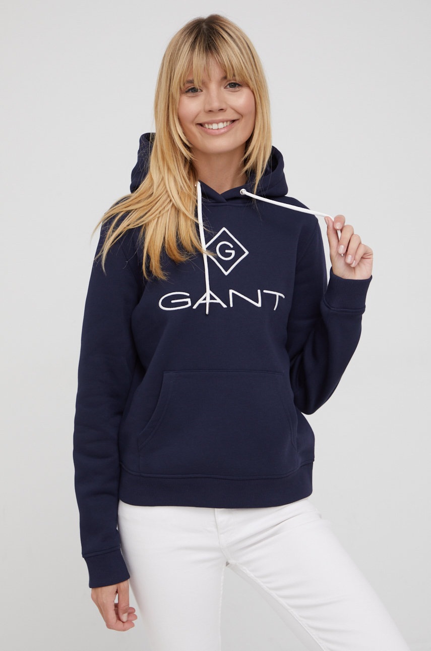 

Кофта Gant женская цвет синий с аппликацией