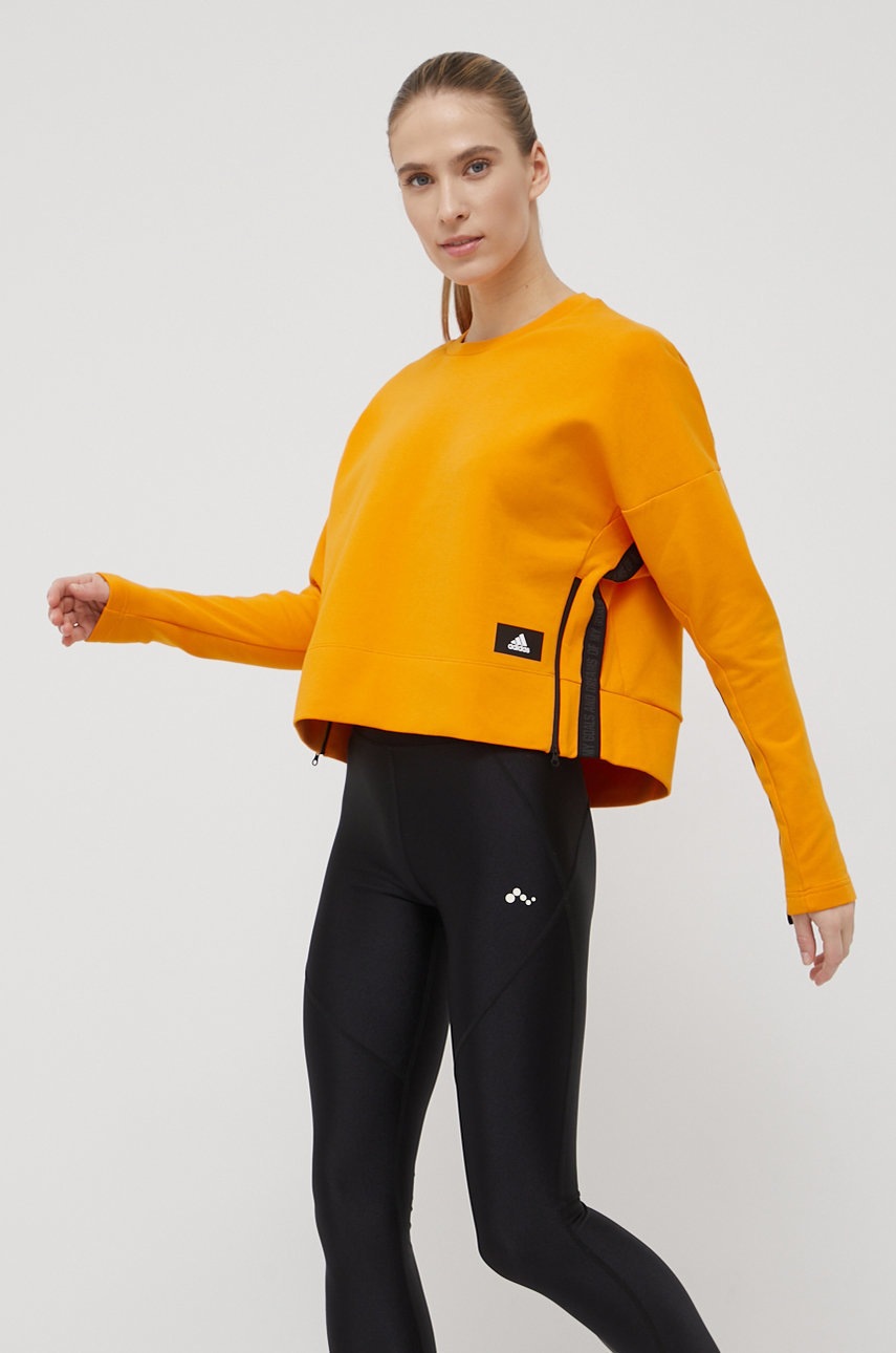 

Кофта adidas Performance HG6253 женская цвет оранжевый однотонная
