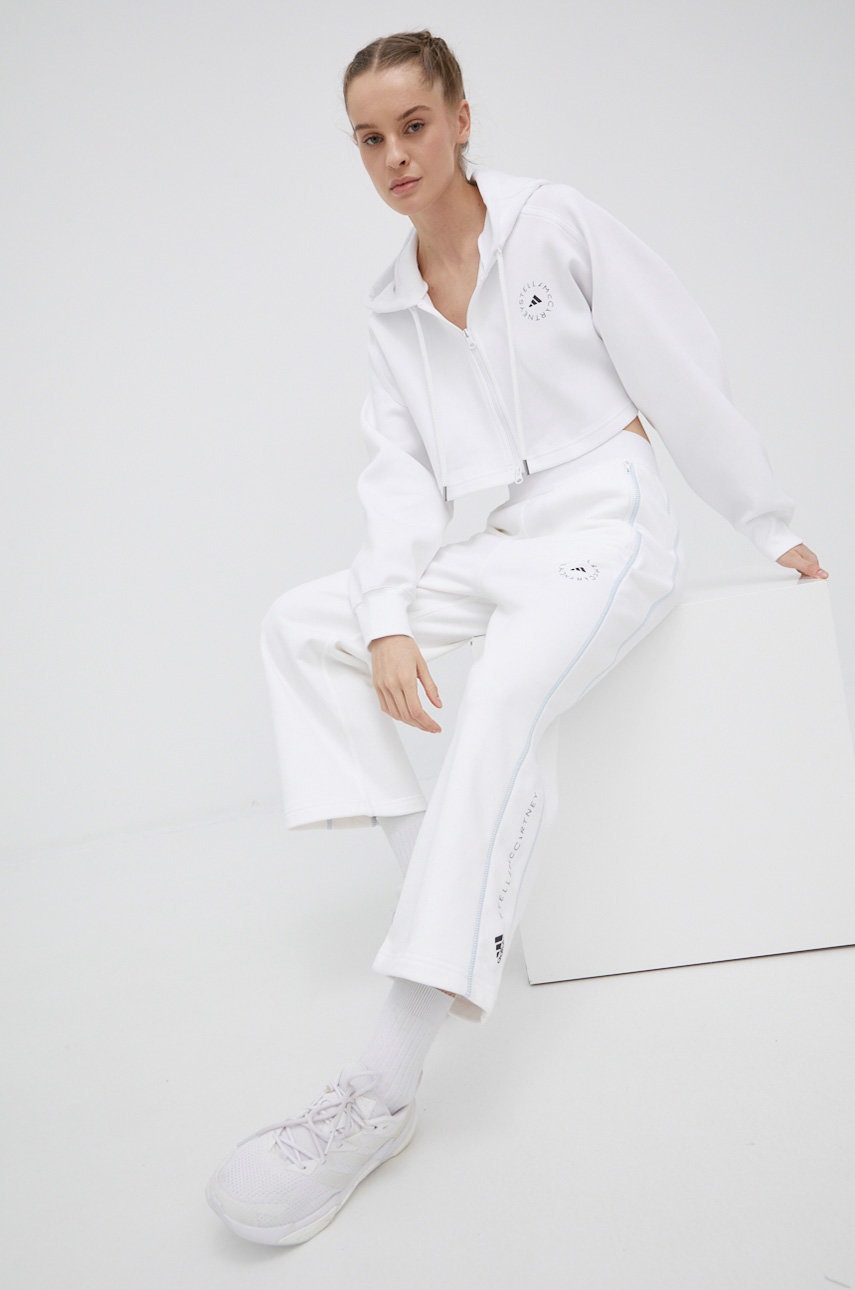 

Кофта adidas by Stella McCartney жіноча колір білий однотонна