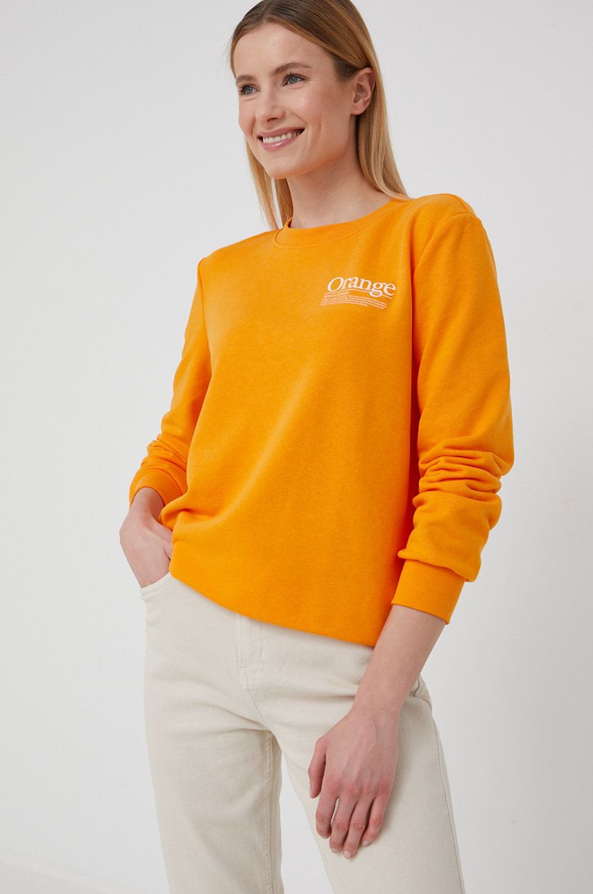 Only bluza femei, culoarea portocaliu, neted answear.ro